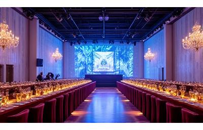 Gala corporativa con equipos audiovisuales premium